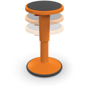 Hierarchy Grow Height Adjustable Wobble Stool-Stools-Short Stool 14" - 18"-Orange-