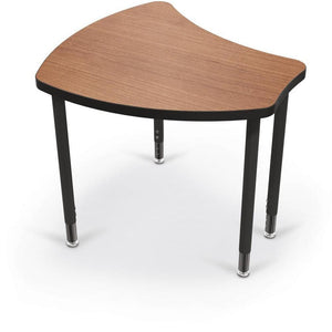 Hierarchy Shapes Desk-Large-Amber Cherry with Black Edgeband-
