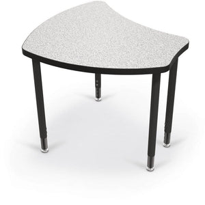 Hierarchy Shapes Desk-Large-Grey Nebula with Black Edgeband-