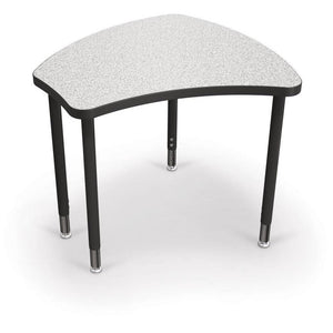 Hierarchy Shapes Desk-Small-Grey Nebula with Black Edgeband-