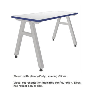 A-Frame Series Mobile Table, High Pressure Laminate Top, 48" W x 30" D x 30" H
