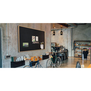 Impression Wood Framed Fabric Bulletin Board, 3' H x 4" W