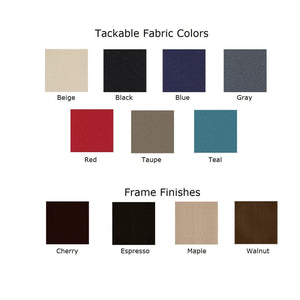 Impression Wood Framed Fabric Bulletin Board, 4' H x 6' W