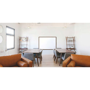 Impression Wood Framed Magnetic Porcelain Whiteboard, 4' H x 4' W