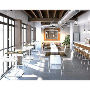 Jive Low Back Stool, Wood Laminate Seat, Counter Height, 25"H