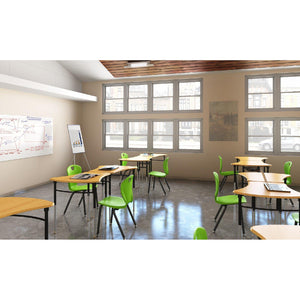 Kaleidoscope Collaborative Learning Adjustable Height Vertebrae Desk with Solid Plastic Top