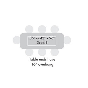 Midtown Table, Café Height, 36" x 96" x 30"H, High Pressure Laminate Top, 3mm PVC Edge, 72" Base