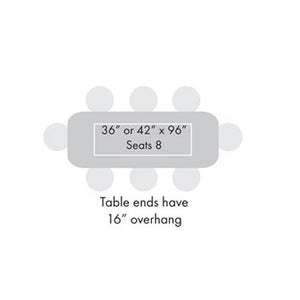 Midtown Table, Counter Height, 42" x 96" x 36"H, High Pressure Laminate Top, 3mm PVC Edge, 72" Base, FREE SHIPPING