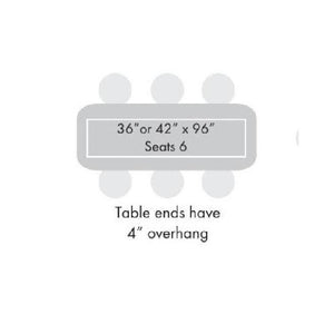 Midtown Table, Café Height, 42" x 96" x 30"H, Urban Loft Solid Wood Top, 96" Base, FREE SHIPPING