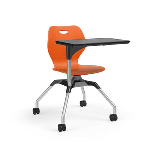 Learn2 Wave Mobile Chair with Black Worksurface-Chairs-Nemo (PNE)-Starlight Silver Metallic (SX)-No