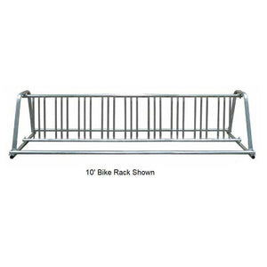 A-Frame Galvanized Double-Sided Portable Bike Rack, 8' Long, 14 Bikes