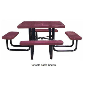 46˝ Square Perforated Metal Surface Mount Table