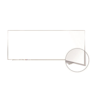 Magnetic Porcelain Whiteboard/Markerboard, Satin Aluminum Frame, 4' H x 12' W, LIFETIME WARRANTY