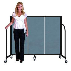 Screenflex FREEStanding Fabric Portable Room Divider Partitions, 4 Ft. High