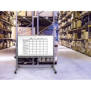 Mobile Double-Sided Magnetic Combination Ghost Grid/Whiteboard, 72" x 40"
