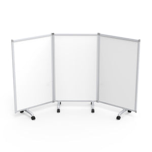 3-Panel Mobile Magnetic Whiteboard Room Divider