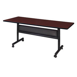 Kobe Flip Top Nesting Mobile Training Table with Modesty Panel, 60" x 30" Rectangle