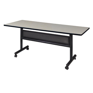 Kobe Flip Top Nesting Mobile Training Table with Modesty Panel, 60" x 30" Rectangle