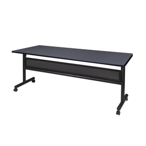 Kobe Flip Top Nesting Mobile Training Table with Modesty Panel, 72" x 24" Rectangle