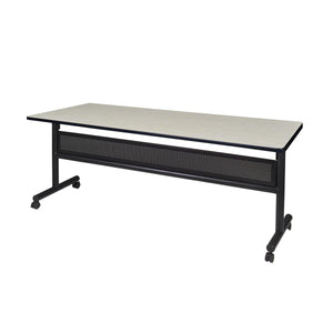 Kobe Flip Top Nesting Mobile Training Table with Modesty Panel, 72" x 24" Rectangle