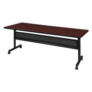 Kobe Flip Top Nesting Mobile Training Table with Modesty Panel, 72" x 30" Rectangle