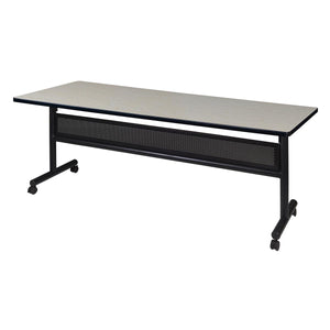 Kobe Flip Top Nesting Mobile Training Table with Modesty Panel, 72" x 30" Rectangle