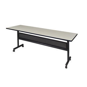 Kobe Flip Top Nesting Mobile Training Table with Modesty Panel, 84" x 24" Rectangle