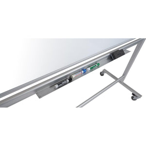 60" W x 40" H Double-Sided Mobile Magnetic Glass Whiteboard