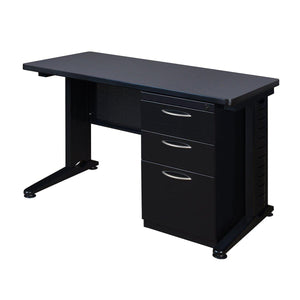 Fusion Single Pedestal Desk, 48" W x 24" D x 29" H