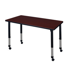 Kee 48" x 24" Rectangular Height Adjustable  Mobile Classroom Activity Table