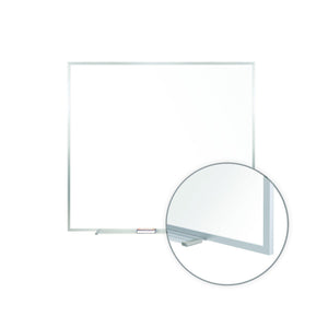 Non-Magnetic Whiteboard with Satin Aluminum Frame-Boards-4'H x 4'W-