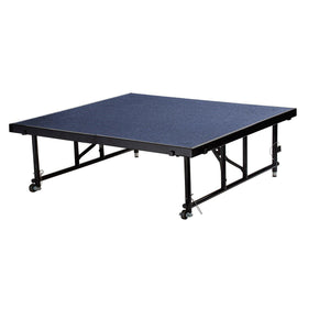 NPS® Height Adjustable 4' x 4' TransFix Stage Platforms-Stages & Risers-16" - 24"-Blue Carpet-