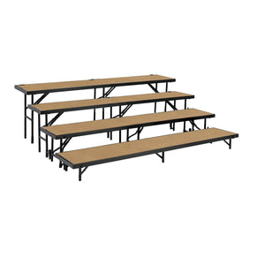 NPS® Multi-Level Straight Standing Choral Risers, 18" x 96" Platforms-Stages & Risers-4-Hardboard-