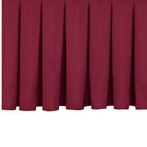 NPS® Stage Skirting, Box Pleat-Stages & Risers-8"-36"-Burgundy