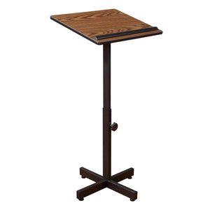 Oklahoma Sound® Portable Presentation Lectern Stand-Lecterns & Podiums-Medium Oak-