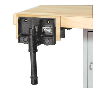 Open-Style Four-Station Wood Workbench-