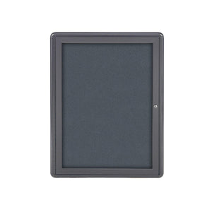 Ovation 1 Door Enclosed Fabric Bulletin Board, Hinged Door, 3' H x 2' W