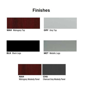 Pace Table with Modesty Panel and T-Arc Legs, 72" x 24"