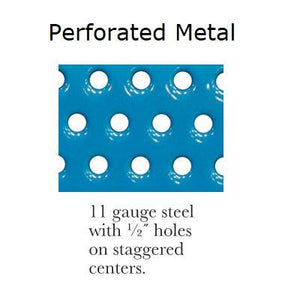 8’ Standard Perforated Metal Bench Without Back, In Ground Mount