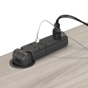 Pop-Up Grommet Outlet and USB Charger-Computer Furniture-