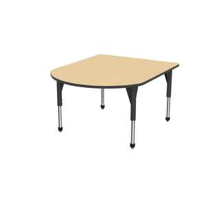 Premier Series Multimedia Tables, 48" x 60"-Tables-Sitting (21" - 31")-Fusion Maple/Black-Black