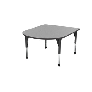 Premier Series Multimedia Tables, 48" x 60"-Tables-Sitting (21" - 31")-Gray Nebula/Black-Black