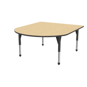 Premier Series Multimedia Tables, 60" x 72"-Tables-Sitting (21" - 31")-Fusion Maple/Black-Black