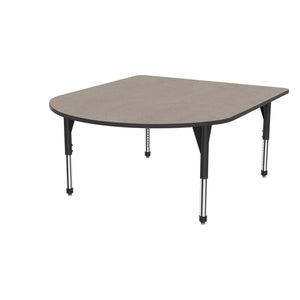Premier Series Multimedia Tables, 60" x 72"-Tables-Sitting (21" - 31")-Solar Oak/Black-Black