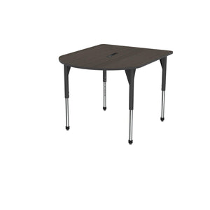 Premier Series Multimedia Tables with Power Module, 48" x 60"-Tables-Stool (32" - 42")-Asian Night/Black-Black