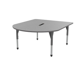 Premier Series Multimedia Tables with Power Module, 60" x 72"-Tables-Sitting (21" - 31")-Gray Nebula/Gray-Grey