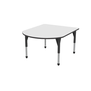 Premier Series Multimedia Tables with White Dry-Erase Top, 48" x 60"-Tables-Sitting (21" - 31")-White Dry Erase/Black-Black