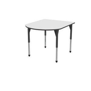 Premier Series Multimedia Tables with White Dry-Erase Top, 48" x 60"-Tables-Stool (32" - 42")-White Dry Erase/Black-Black