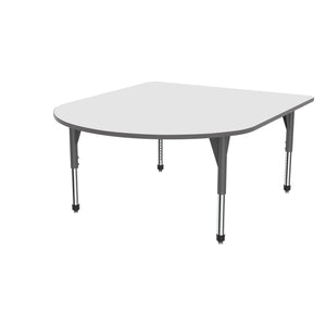 Premier Series Multimedia Tables with White Dry-Erase Top, 60" x 72"-Tables-Sitting (21" - 31")-White Dry Erase/Gray-Gray