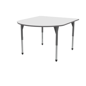 Premier Series Multimedia Tables with White Dry-Erase Top, 60" x 72"-Tables-Stool (32" - 42")-White Dry Erase/Gray-Gray